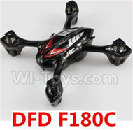 DFD F180C Parts-02 Upper and bottom shell cover-Red(Can only be used for F180C) For DFD F180C RC Quadcopter parts,RC Drone parts